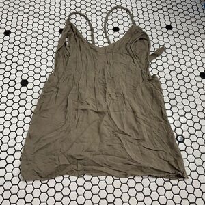 Bella Dahl Olive Sleeveless Top size small